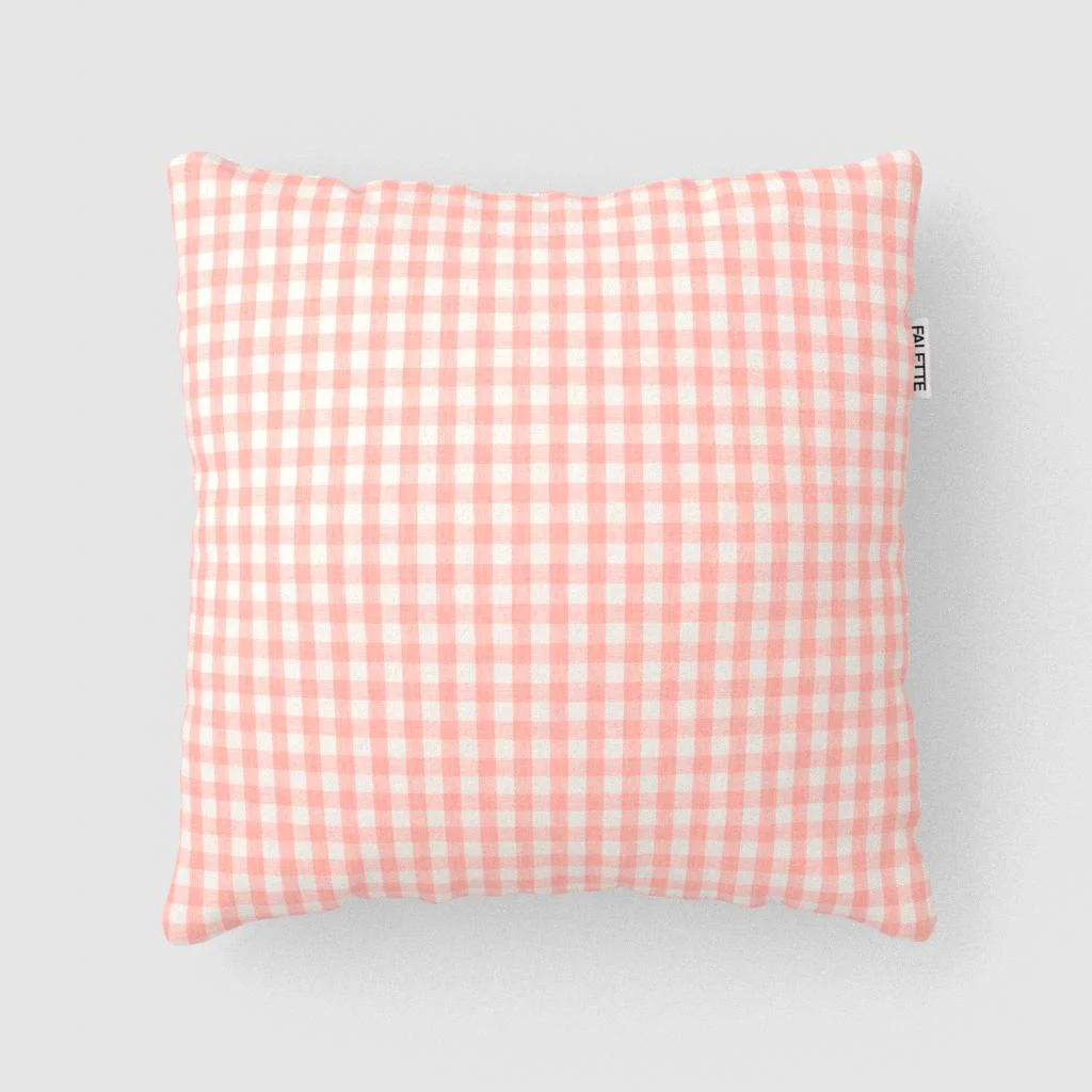 멜란지 선염 체크 진핑크 제품 이미지