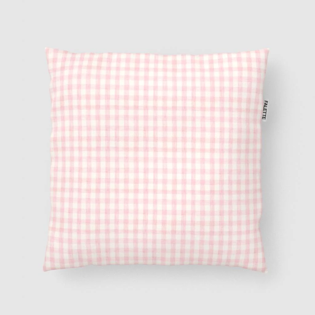 멜란지 선염 체크 핑크 제품 이미지